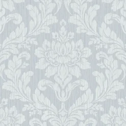 Brewster 4025-82521 Galois Light Blue Damask Wallpaper> Florals