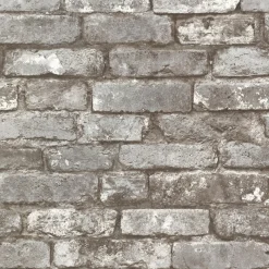 Brewster 2767-21259 Garett Grey Brick Wallpaper> Mens & Lodge