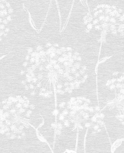 Brewster 2814-24575 Garvey Light Grey Dandelion Wallpaper Sale