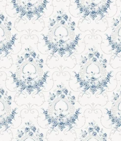 Brewster 3123-02125 Georgiana Navy Tearose Wallpaper Best