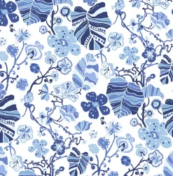 Brewster/ASP 2903-25810 Gwyneth Indigo Floral Wallpaper New