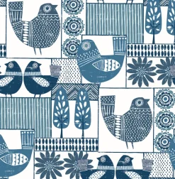 Brewster/ASP 2821-25113 Hennika Blue Patchwork Wallpaper New