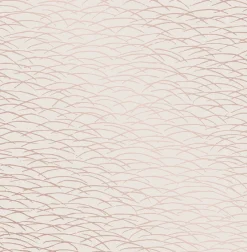 Brewster/ASP 2889-25244 Hono Rose Gold Abstract Wave Wallpaper> Florals
