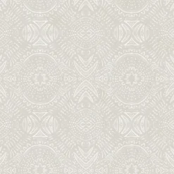 Brewster 3118-12664 Java Light Grey Medallion Wallpaper Online