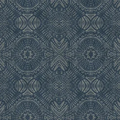 Brewster 3118-12661 Java Navy Medallion Wallpaper Online