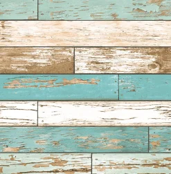 Brewster 2904-22318 Juda Blue Scrap Wood Wallpaper Clearance