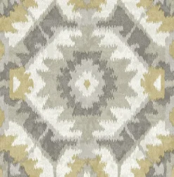 Brewster/ASP 2902-25549 Kazac Grey Shibori Wallpaper> Damask, Trellis & Geometrics