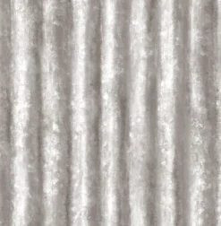 Brewster/ASP 2922-22336 Kirkland Silver Corrugated Metal Wallpaper> Damask, Trellis & Geometrics