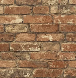 Brewster 2767-20097 Libra Red Brick Texture Wallpaper> Mens & Lodge