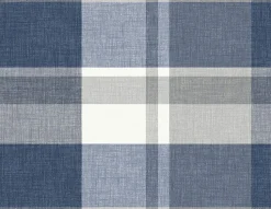 Brewster/ASP 2927-81102 Madaket Indigo Plaid Wallpaper Discount