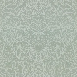 Brewster/ASP 2973-87366 Maris Silver Flock Damask Wallpaper Sale