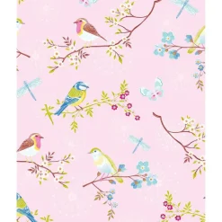 Brewster 375082 Marit Light Pink Bird Wallpaper Discount