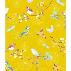 Brewster 375083 Marit Mustard Bird Wallpaper> Architectural