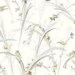 Brewster 3123-193210 Meadowlark Yellow Botanical Wallpaper> Animals & Insects