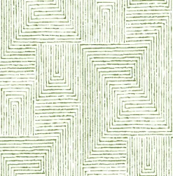 Brewster/ASP 2964-25954 Merritt Green Geometric Wallpaper New