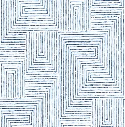 Brewster/ASP 2964-25955 Merritt Indigo Geometric Wallpaper Discount
