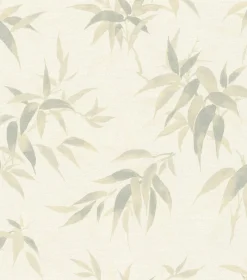 Brewster 4035-409741 Minori White Leaves Wallpaper Clearance