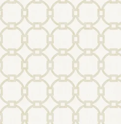 Brewster 2766-002545 Monte Carlo Off-White Links Wallpaper> Florals