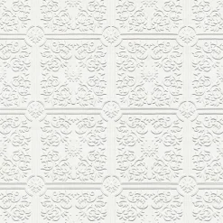 Brewster 4000-96291 Nico White Tin Ceiling Square Paintable Wallpaper Sale