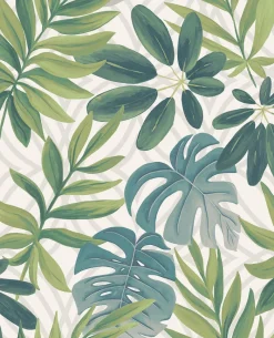 Brewster 2904-24200 Nocturnum Green Leaves Wallpaper> Architectural