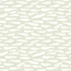 Brewster 3122-10514 Nunkie Sage Sardine Wallpaper> Animals & Insects