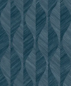 Brewster 4025-82501 Oresome Indigo Ogee Wallpaper Online