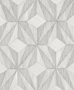Brewster/ASP 2908-87102 Paragon Silver Geometric Wallpaper Discount