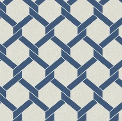Brewster/ASP 2971-86308 Payton Blue Hexagon Trellis Wallpaper> Florals