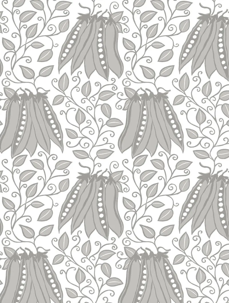 Brewster/ASP 2821-25119 Peas in a Pod Light Grey Garden Wallpaper> Damask, Trellis & Geometrics