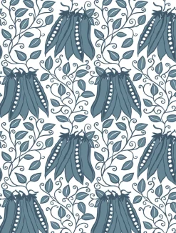Brewster/ASP 2821-25118 Peas in a Pod Teal Garden Wallpaper> Damask, Trellis & Geometrics