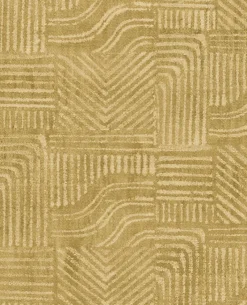 Brewster 391535 Pueblo Mustard Global Geometric Wallpaper> Florals
