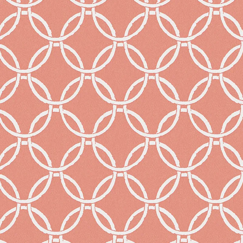 Brewster 3122-11001 Quelala Coral Ring Ogee Wallpaper> Florals