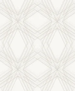 Brewster/ASP 2908-87105 Relativity Off-White Geometric Wallpaper> Florals