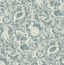 Brewster/ASP 2861-25726 Revival Blue Fauna Wallpaper Online