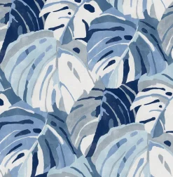 Brewster/ASP 2969-26007 Samara Blue Monstera Leaf Wallpaper> Architectural