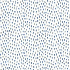 Brewster 3120-13614 Sand Drips Blue Painted Dots Wallpaper> Florals