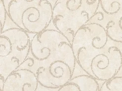 Brewster 2830-2735 Sansa Cream Plaster Scroll Wallpaper> Damask, Trellis & Geometrics