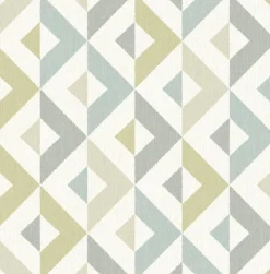 Brewster/ASP 2902-25544 Seesaw Grey Geometric Faux Linen Wallpaper> Damask, Trellis & Geometrics