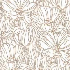 Brewster/ASP 2970-87358 Selwyn Metallic Copper Floral Wallpaper> Architectural