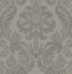 Brewster/ASP 2763-87313 Shadow Grey Damask Wallpaper Online