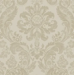 Brewster/ASP 2763-87314 Shadow Khaki Damask Wallpaper Online