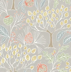 Brewster/ASP 2903-25829 Shiloh Light Grey Botanical Wallpaper New