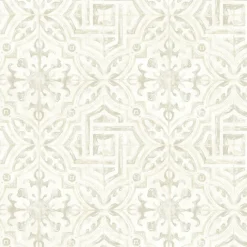 Brewster 3123-12333 Sonoma Cream Spanish Tile Wallpaper