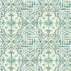 Brewster 3120-12338 Sonoma Green Beach Tile Wallpaper New