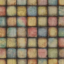Brewster 2766-24080 Soucy Multicolor Tiles Wallpaper Discount