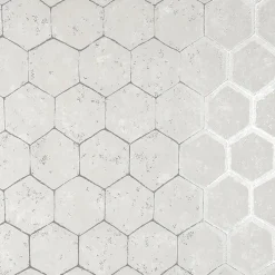 Brewster 2927-00406 Starling Silver Honeycomb Wallpaper Clearance