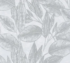 Brewster 4035-37836-2 Suki Silver Leaves Wallpaper Clearance