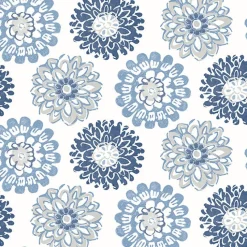 Brewster 3120-13705 Sunkissed Blue Floral Wallpaper Hot
