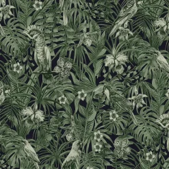 Brewster 2979-37210-1 Susila Green Tropical Wallpaper> Architectural