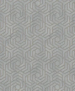 Brewster 4035-32610 Tama Grey Geometric Wallpaper> Florals